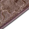 New design classic pattern embossed memory foam flannel bath mat